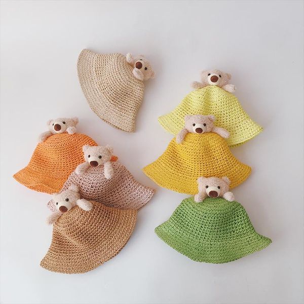 summer kids boys girls straw hats cute cartoon bear fisherman hat panama beach children basin cap 2 3 4 5, Blue;gray
summer kids boys girls straw hats cute cartoon bear fisherman hat panama beach children basin cap 2 3 4 5, Blue;gray