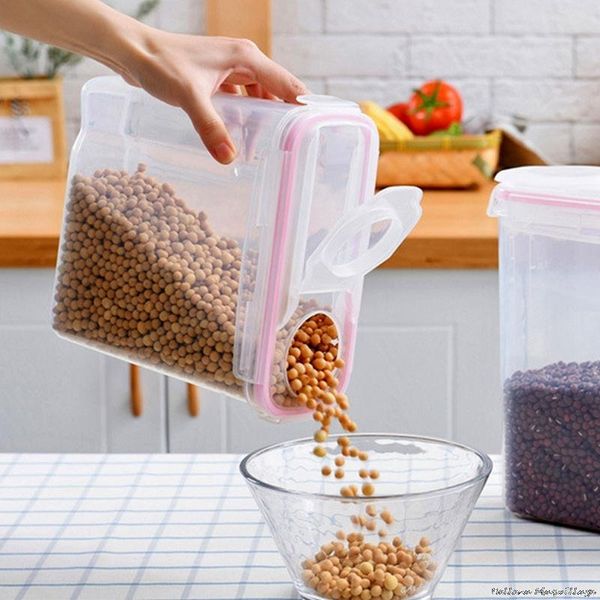 storage bottles & jars 4l kitchen grain sugar flour beans jar bottle transparent with measuring cup container sealed rice bucket box
storage bottles & jars 4l kitchen grain sugar flour beans jar bottle transparent with measuring cup container sealed rice bucket box