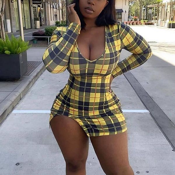 spring dresses women long sleeve dress yellow irregular plaid skirt party club outfits lounge wear streetwear gothic clothes y2k, Black;gray
spring dresses women long sleeve dress yellow irregular plaid skirt party club outfits lounge wear streetwear gothic clothes y2k, Black;gray