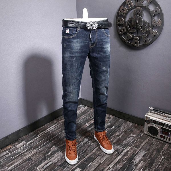 spring and autumn dark blue jeans men's straight slim fashion brand versatile long pants elastic nostalgic loose guywinter
spring and autumn dark blue jeans men's straight slim fashion brand versatile long pants elastic nostalgic loose guywinter