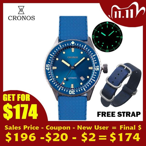 wristwatches cronos sea diver men watch c3 luminous convex nail automatic nh35 200m water resistant rotating ceramic bezel rubber band, Slivery;brown
wristwatches cronos sea diver men watch c3 luminous convex nail automatic nh35 200m water resistant rotating ceramic bezel rubber band, Slivery;brown