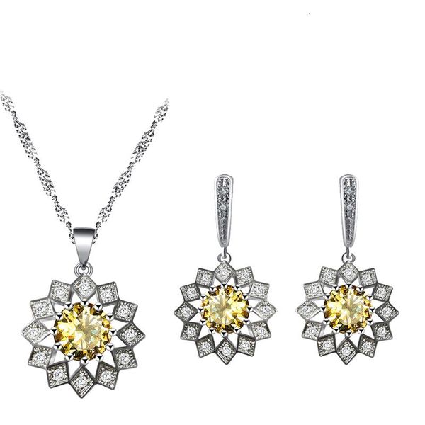 earrings & necklace yellow flowers silver plated zircon pendant jewelry set fashion wedding gift js834
earrings & necklace yellow flowers silver plated zircon pendant jewelry set fashion wedding gift js834