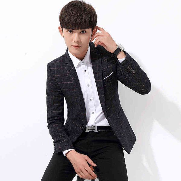 luxury men's suits blazers plush plaid small young busins casual slim fit korean men's suit thickened coat, White;black
luxury men's suits blazers plush plaid small young busins casual slim fit korean men's suit thickened coat, White;black
