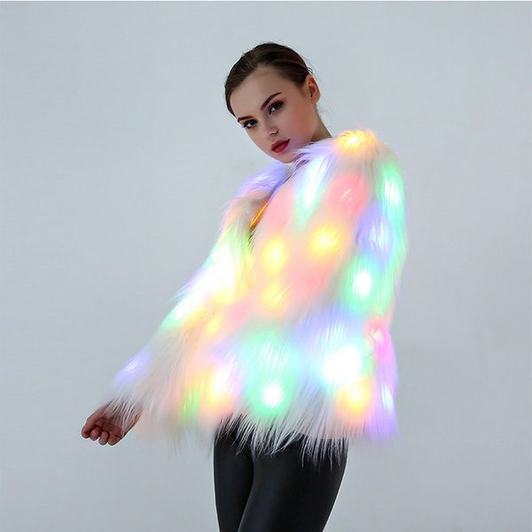 led fur coat stage female jacket led luminous jacket bar dance show faux fur coats nightclub christmas clothes, Black
led fur coat stage female jacket led luminous jacket bar dance show faux fur coats nightclub christmas clothes, Black