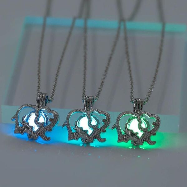 chains luminous hollow elephant parent-child pendant necklace glow in the dark charm fashion jewelry for women gift wholesale, Silver
chains luminous hollow elephant parent-child pendant necklace glow in the dark charm fashion jewelry for women gift wholesale, Silver