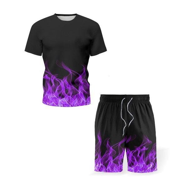 men's tracksuits 2021 suit 3d printing flame t-shirt harajuku short sleeve casual sports street wear trend + shorts, Gray
men's tracksuits 2021 suit 3d printing flame t-shirt harajuku short sleeve casual sports street wear trend + shorts, Gray