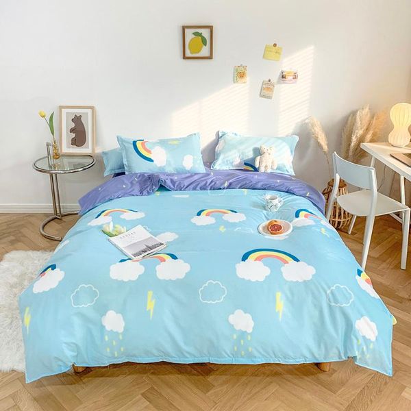 bedding sets simple rainbow sky set with pillowcase duvet cover bed linen sheet single 3pcs/4pcssize quilt covers bedclothes
bedding sets simple rainbow sky set with pillowcase duvet cover bed linen sheet single 3pcs/4pcssize quilt covers bedclothes