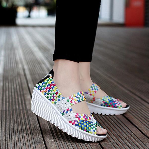 sandals 2021 spring women's platform shoes for women summer woven flat breathable wedge multi colors ladies, Black
sandals 2021 spring women's platform shoes for women summer woven flat breathable wedge multi colors ladies, Black