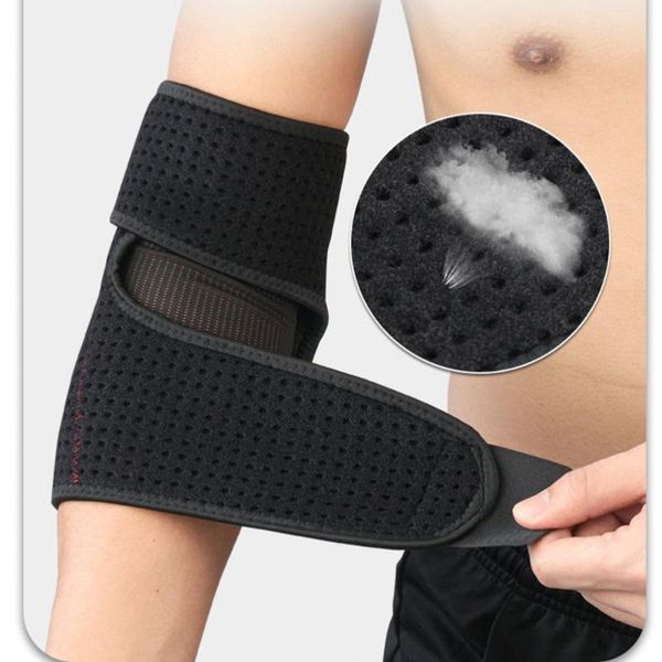 1 pair of sports fitness elbow brace arm guards wrapping breathable elbow pads for men basketball gym supplies (black), Black;gray
1 pair of sports fitness elbow brace arm guards wrapping breathable elbow pads for men basketball gym supplies (black), Black;gray