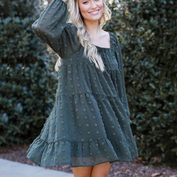 casual dresses 2021 women dress long sleeve fashion printing o neck big swing chiffon loose vestidos de mujer, Black;gray
casual dresses 2021 women dress long sleeve fashion printing o neck big swing chiffon loose vestidos de mujer, Black;gray