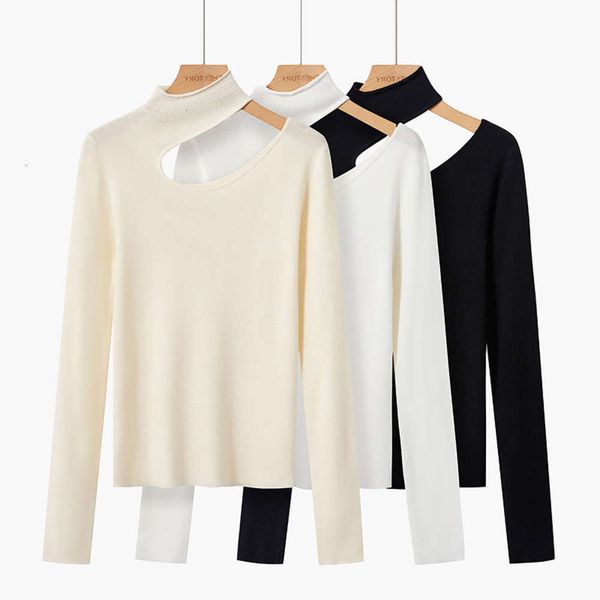 2021women's design sense of sweater niche 2021 new spring and autumn half high necked hollow out knitted shirt slim white top, White;black
2021women's design sense of sweater niche 2021 new spring and autumn half high necked hollow out knitted shirt slim white top, White;black