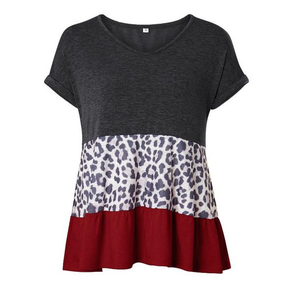 women's t-shirt women summer casual t shirts o neck leopard patchwork tees female pullover streetwear shirt, White
women's t-shirt women summer casual t shirts o neck leopard patchwork tees female pullover streetwear shirt, White
