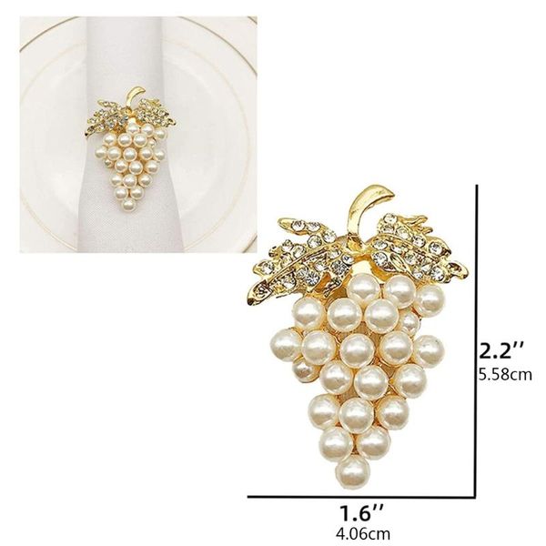 napkin rings g6da set of 6 diamonds pearl grape ring alloy buckle for christmas holiday wedding halloween party dinner decor
napkin rings g6da set of 6 diamonds pearl grape ring alloy buckle for christmas holiday wedding halloween party dinner decor