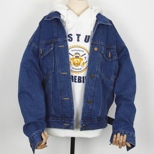 vintage blue short denim women student outerwear 2021 autumn korean fashion loose batwing sleeve jeans jacket coat female aqkt, Black;brown
vintage blue short denim women student outerwear 2021 autumn korean fashion loose batwing sleeve jeans jacket coat female aqkt, Black;brown