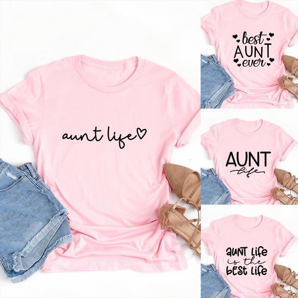 summer fashion aunt life women casual style solid color short sleeve round neck letters printed t shirts, White
summer fashion aunt life women casual style solid color short sleeve round neck letters printed t shirts, White