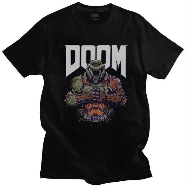 cool doom eternal men t shirts short sleeve game slayer skull printed streetwear pure cotton slim fit tee, White;black
cool doom eternal men t shirts short sleeve game slayer skull printed streetwear pure cotton slim fit tee, White;black