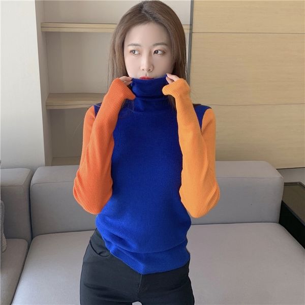 women's knits & tees knit female spell color cultivate one's morality turtleneck qiu dong bump sweater inside all take a coat, White
women's knits & tees knit female spell color cultivate one's morality turtleneck qiu dong bump sweater inside all take a coat, White