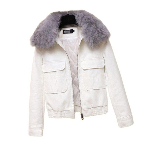 women's leather & faux black female outwear pu cotton padded jacket women autumn winter short coats big fur collar motorcycle suit over
women's leather & faux black female outwear pu cotton padded jacket women autumn winter short coats big fur collar motorcycle suit over