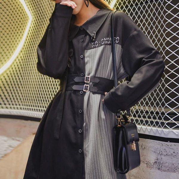casual dresses patchwork korean dress women print streetwear bandage harajuku long sleeve y2k one-piece 2021 women's autumn, Black;gray
casual dresses patchwork korean dress women print streetwear bandage harajuku long sleeve y2k one-piece 2021 women's autumn, Black;gray