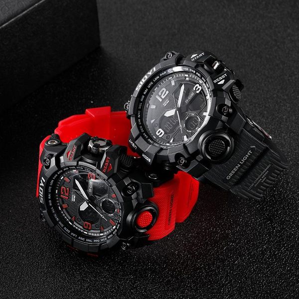 wristwatches sioyi fashion digital watch men shockproof waterproof dual wristwatch led chrono alarm clock mens watches cool bracelet, Slivery;brown
wristwatches sioyi fashion digital watch men shockproof waterproof dual wristwatch led chrono alarm clock mens watches cool bracelet, Slivery;brown