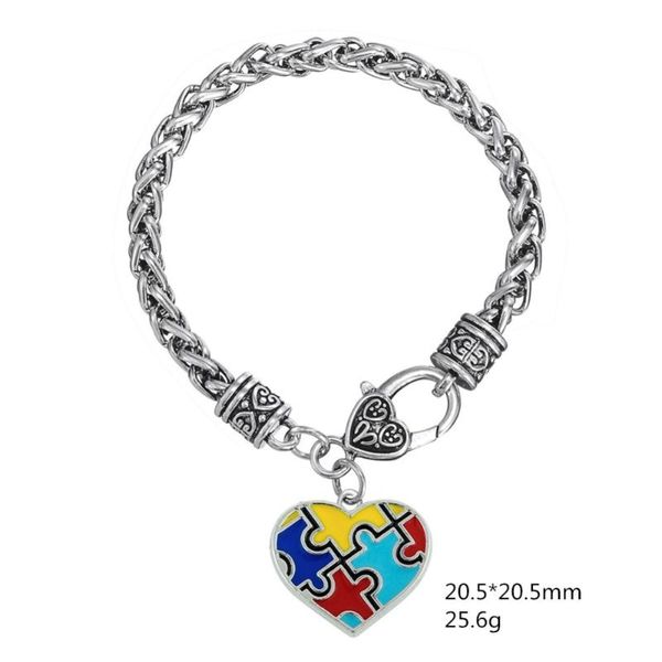charm bracelets skyrim autism awareness puzzle jigsaw classic silver plated fashion square enamel bracelet for autistic population, Golden;silver
charm bracelets skyrim autism awareness puzzle jigsaw classic silver plated fashion square enamel bracelet for autistic population, Golden;silver