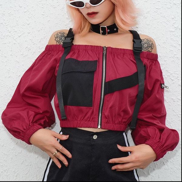 womens off shoulder zipper shirt hip hop dance cool zipper party stylish patchwork loose crop plus size s 2xl, White
womens off shoulder zipper shirt hip hop dance cool zipper party stylish patchwork loose crop plus size s 2xl, White