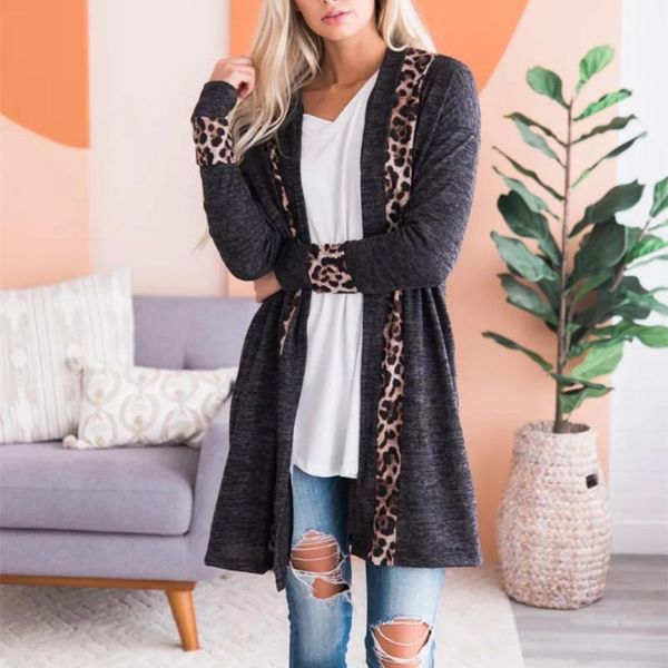 women's blouses & shirts 2021 fashion patchwork leopard printing coat women long sleeve casual cardigan v-neck blusa chemisier décontra, White 
women's blouses & shirts 2021 fashion patchwork leopard printing coat women long sleeve casual cardigan v-neck blusa chemisier décontra, White
