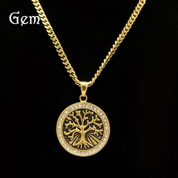 stainless steel new durable color high grade pendant hiphop tree of life gold plated hip hop diamond necklace, Silver
stainless steel new durable color high grade pendant hiphop tree of life gold plated hip hop diamond necklace, Silver