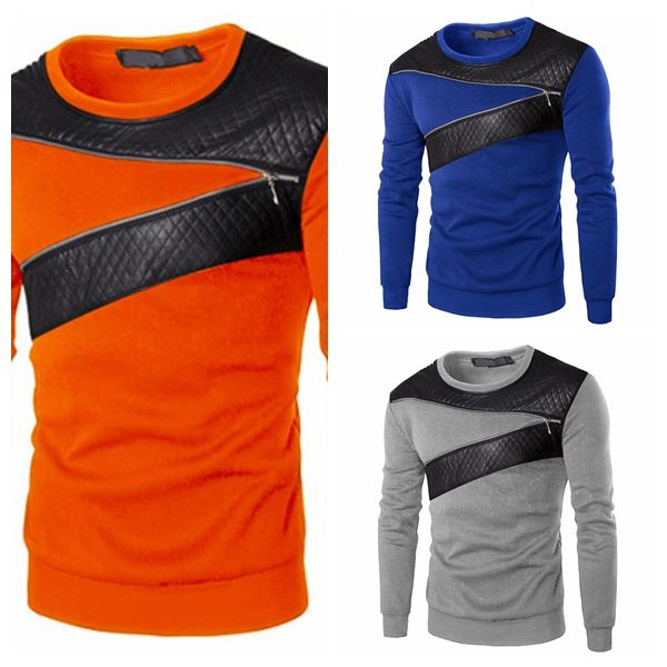 2021 autumn hoodies sweatshirts men's casual fashion zipper color matching long-sleeved round neck pullover sweater, Black
2021 autumn hoodies sweatshirts men's casual fashion zipper color matching long-sleeved round neck pullover sweater, Black