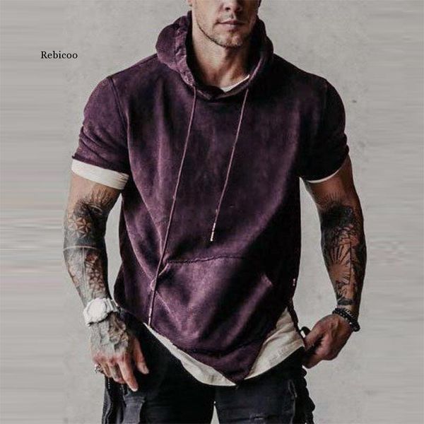 men's hoodies & sweatshirts casual solid color loose hooded sweatshirt men fashion short sleeve pullover summer harajuku male streetwe, Black
men's hoodies & sweatshirts casual solid color loose hooded sweatshirt men fashion short sleeve pullover summer harajuku male streetwe, Black