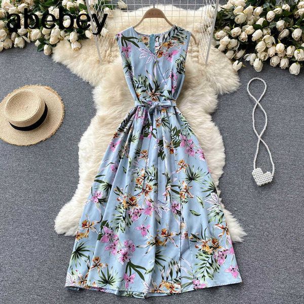 women korean print tank dress sleeveless v neck sashes a-line dresses summer bohemian casual vacation midi sundress 210715, Black;gray
women korean print tank dress sleeveless v neck sashes a-line dresses summer bohemian casual vacation midi sundress 210715, Black;gray