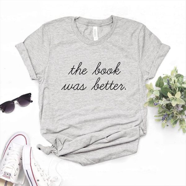 the book was better women print cotton casual funny lady yong girl tee a 1232, White
the book was better women print cotton casual funny lady yong girl tee a 1232, White