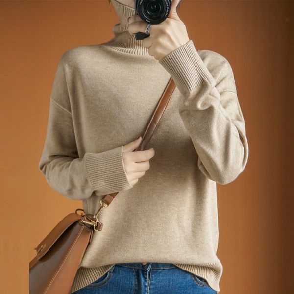 new thicken 2021 turtleneck women jumper autumn winter cashmere cotton blend clothes pull femme hiver sweater w8z4, White;black
new thicken 2021 turtleneck women jumper autumn winter cashmere cotton blend clothes pull femme hiver sweater w8z4, White;black