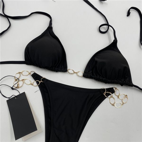 619s ury split swimsuit designer letter chain beachwears women bikini ladies summer solid color swimwears for g, White;black
619s ury split swimsuit designer letter chain beachwears women bikini ladies summer solid color swimwears for g, White;black