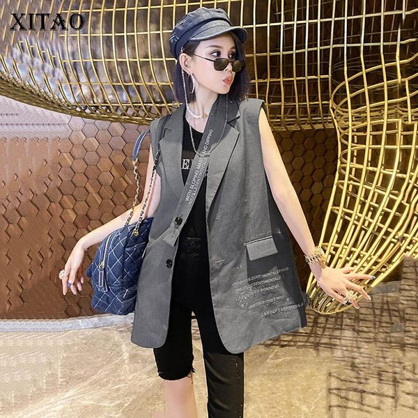 women's vests xitao gray letter patchwork vest women loose fashion personality all match korean style 2021 autumn sleeveless zp2349, Black;white
women's vests xitao gray letter patchwork vest women loose fashion personality all match korean style 2021 autumn sleeveless zp2349, Black;white