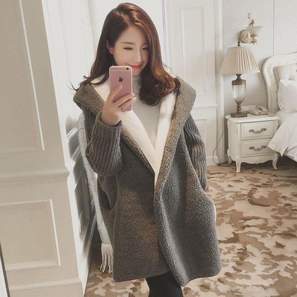 women's trench coats loose plush coat for female students in autumn winter long and large size fluffy cotton-padded clothes women, Tan;black
women's trench coats loose plush coat for female students in autumn winter long and large size fluffy cotton-padded clothes women, Tan;black