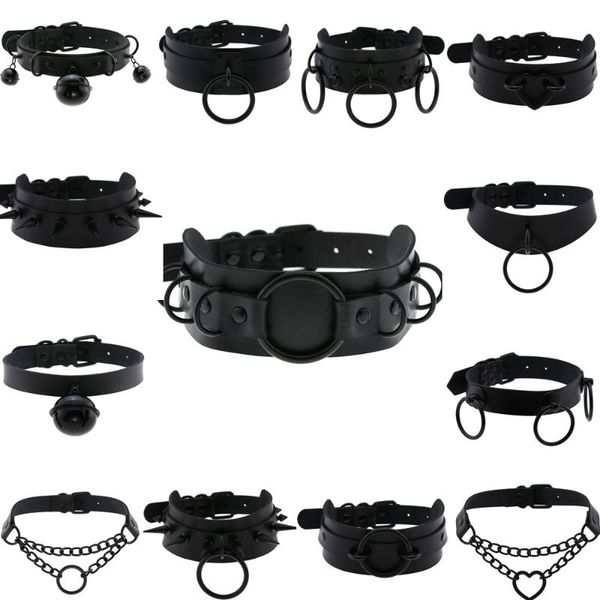 chokers diezi harajuku punk black pu leather choker necklace for women men vintage gothic statement color chain jewelry, Golden;silver
chokers diezi harajuku punk black pu leather choker necklace for women men vintage gothic statement color chain jewelry, Golden;silver