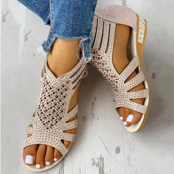 sandals women's ladies fashion vintage crystal outdoor hollow out zip up shoes summer beach plus size mujer d10#, Black
sandals women's ladies fashion vintage crystal outdoor hollow out zip up shoes summer beach plus size mujer d10#, Black