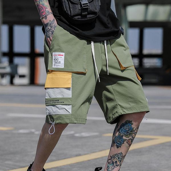men's shorts multi pocket harajuku mens summer hip hop streetwear men casual elastic waist breathable short trousers male, White;black
men's shorts multi pocket harajuku mens summer hip hop streetwear men casual elastic waist breathable short trousers male, White;black