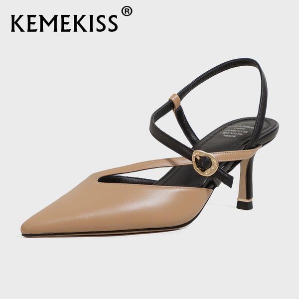 kemekiss size 34-41 women sandals real leather high heel summer shoes woman buckle strap pointed toe lady party footwear, Black
kemekiss size 34-41 women sandals real leather high heel summer shoes woman buckle strap pointed toe lady party footwear, Black