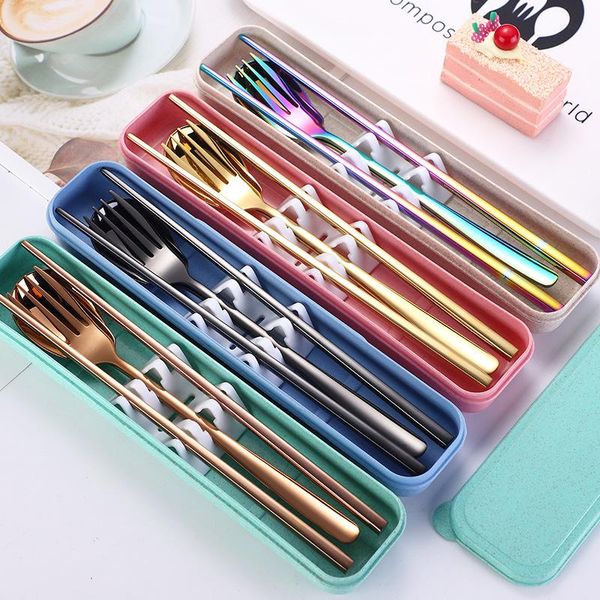 dinnerware sets color portable tableware set korean 304 stainless steel chopsticks spoon fork outdoor camping three-piece
dinnerware sets color portable tableware set korean 304 stainless steel chopsticks spoon fork outdoor camping three-piece