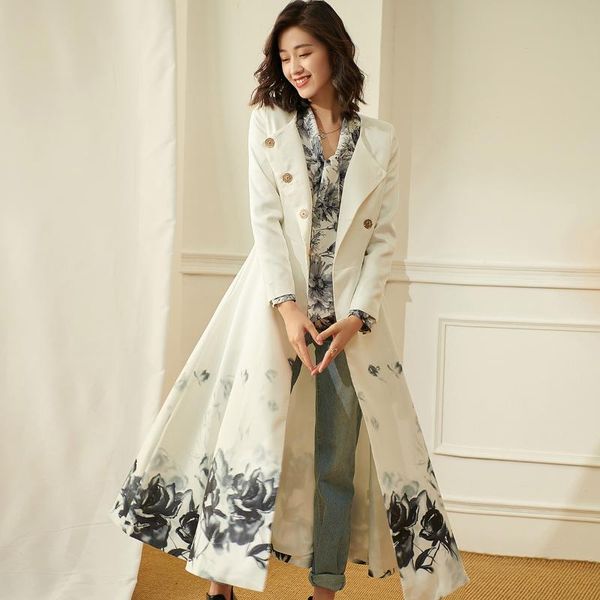 women's trench coats elegant floral print long coat women 2021 spring autumn turn down collar single breasted big swing female windbrea, Tan;black
women's trench coats elegant floral print long coat women 2021 spring autumn turn down collar single breasted big swing female windbrea, Tan;black