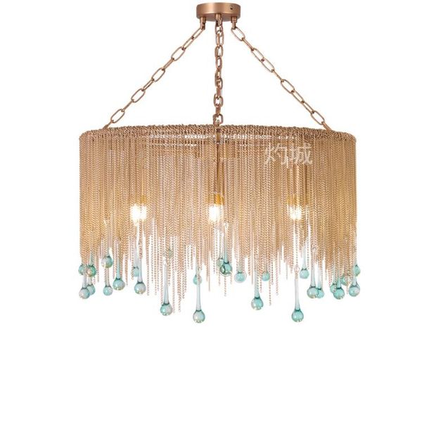 retro light luxury copper chain blue glass water droplet living room bedroom chandelier post modern french dining room lamp
retro light luxury copper chain blue glass water droplet living room bedroom chandelier post modern french dining room lamp