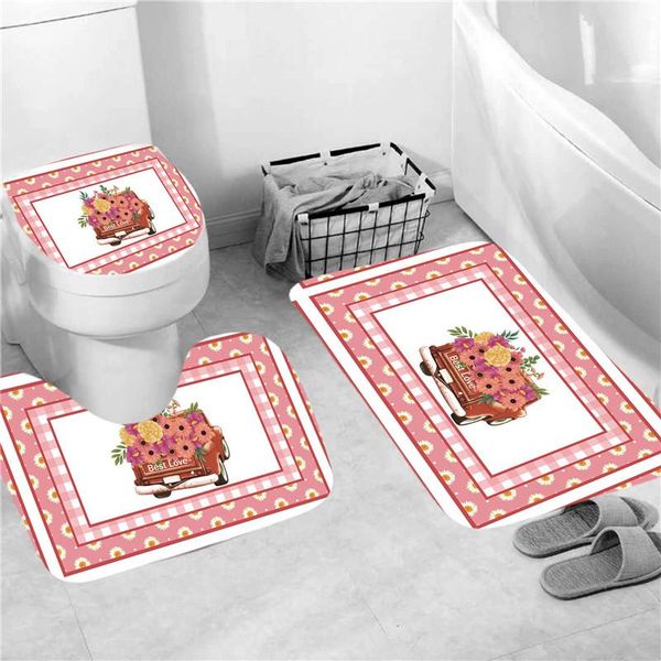 bath mats christmas sunflower anti-skid bathroom mat toilet cover u-shaped cushion three-piece home decoration accessories
bath mats christmas sunflower anti-skid bathroom mat toilet cover u-shaped cushion three-piece home decoration accessories