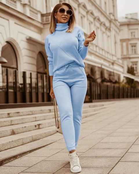 2021 fashion street wear turtleneck pantsuit autumn/winter women's warm long-sleeved sweater suit c4te, Gray
2021 fashion street wear turtleneck pantsuit autumn/winter women's warm long-sleeved sweater suit c4te, Gray