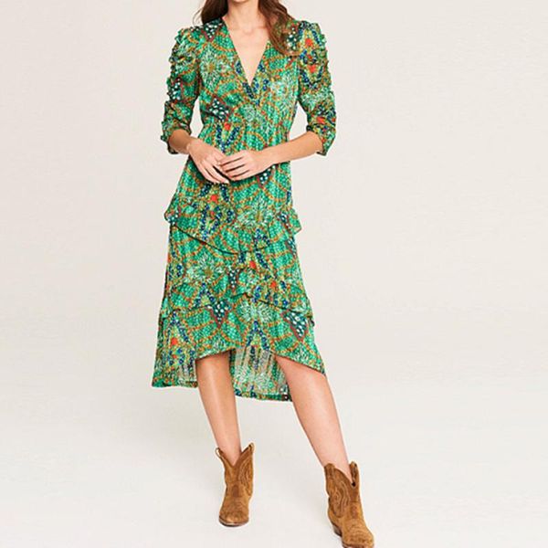 casual dresses women's irregular green midi robe v-neck ruffles ladies high waist dress early autumn 2021 holiday, Black;gray
casual dresses women's irregular green midi robe v-neck ruffles ladies high waist dress early autumn 2021 holiday, Black;gray
