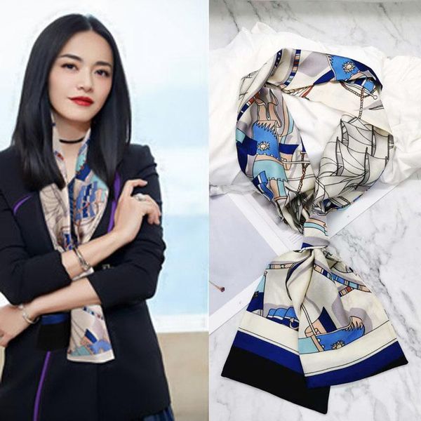 wholesale wave point small silk scarf women fashion pattern printing decorative streamers thin scarves thin narrow imitation neckerchief, Blue;gray
wholesale wave point small silk scarf women fashion pattern printing decorative streamers thin scarves thin narrow imitation neckerchief, Blue;gray