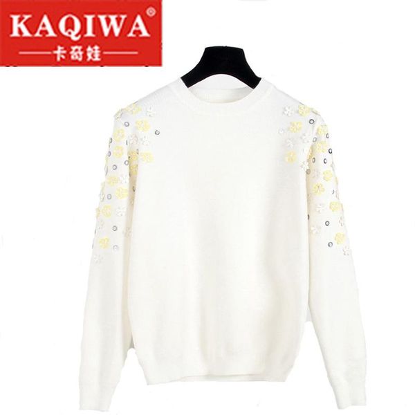 women's sweaters 2021 autumn & winter fashion thick warm pullover sweater computer knitted sequined beading women sueter mujer celebrit, White;black
women's sweaters 2021 autumn & winter fashion thick warm pullover sweater computer knitted sequined beading women sueter mujer celebrit, White;black