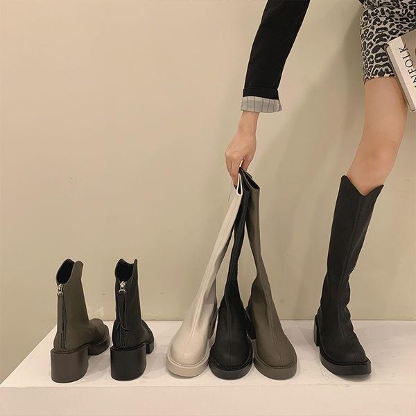 boots women over knee shoes boots-women round toe zipper over-the-knee white ladies rubber ankle high heel rock low autumn 2021, Black
boots women over knee shoes boots-women round toe zipper over-the-knee white ladies rubber ankle high heel rock low autumn 2021, Black