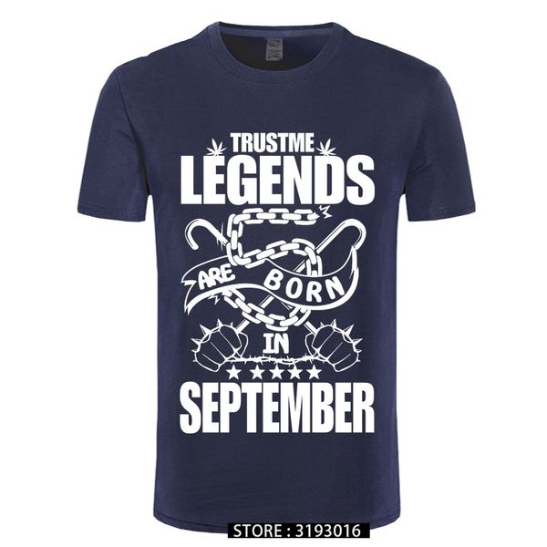 ccccsport100% cotton rock t shirts legends are born in september t-shirt - birthday tee shirt birthday gift, Black;yellow